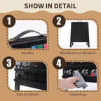 Prize Drop Game Board, 21"x30" Double-Sided Foldable Design with Wooden A-Frame Chalkboard Sign for Family, Carnival, Trade Show & Party - Includes 10 Coin Drop Discs and Chalk Set, Portable Design