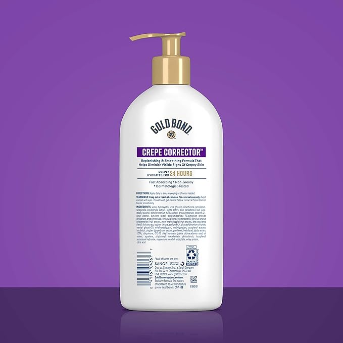 Gold Bond Age Renew Crepe Corrector Body Lotion, Replenishing & Smoothing Formula, 14 oz. & Healing Hand Cream, 3 oz., With Aloe, Moisture That Lasts Through Handwashing