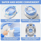 TPN Baby Bath Seat for Babies 6 Months & Up, Non-Slip Toddler Bath Seat with 5 PCS Waterproof Emoji Stickers, Portable Infant Bath Seat for Baby(Blue)