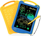 Astrodraw Drawing Pad Toys, Colorful LCD Writing Tablet for Kids, Doodle Board for Toddlers 3 4 5 6 Years Old, Travel Sensory Space Toy for Boys Girls, Birthday Gift Idea (Blue/Yellow)