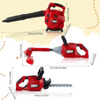 3 Pcs Toy Gardening Tool Set for Kids Toy Leaf Blower Weed Trimmer Hedge Trimmer Pretend Play Set with Lights and Sounds Birthday for Boys Girls