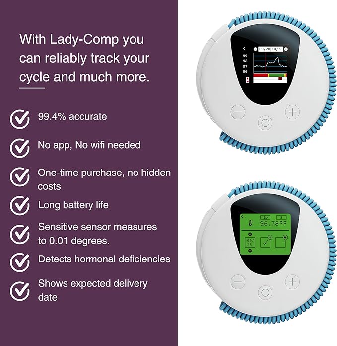 Fertility Monitor – Natural Hormone-Free Ovulation Monitor & Fertility Awareness Device – Accurate BBT Tracking & Ovulation Detection – Non-Invasive, App-Free & FDA Cleared