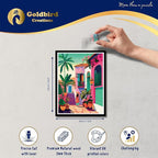 Magnetic Jigsaw Puzzles with Frame for Adults - Original Wooden Jigsaw Puzzle - Rompecabezas para Adultos - Landscape Wall Art Decor - Original Christmas & Birthday Gift (Vibrant Promenade)