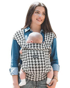 GROWNSY Baby Carrier Newborn to Toddler, Cozy Baby Wraps Carrier, Ergonomic Baby Carrier with Head Support, Houndstooth Black