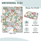 Car Seat Cover Baby, Flroal Infant Car Seat Canopy Covers for Newborn Girls Boys, Soft Breathable Minky Carseat Covers Stretchy Multi-Use Nursing Cover for Stroller Baby Car Seat, Green Leaf