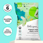 Little Spoon Kale Apple Meltable Baby Puffs, Organic Corn Quinoa Sorghum, No Rice, No Added Sugar Snacks, Encourages Self-Feeding, 1 Oz Bag, 4 Pack
