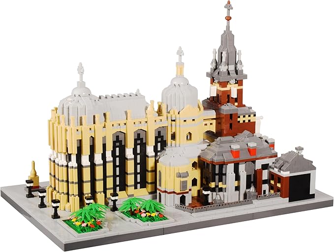 Micro Building Blocks Kit 6650PCS Germany Medieval Aachen Cathedral Miniature Building Block Set Church Architecture Construction Model for Adult and Teens Age of 14+