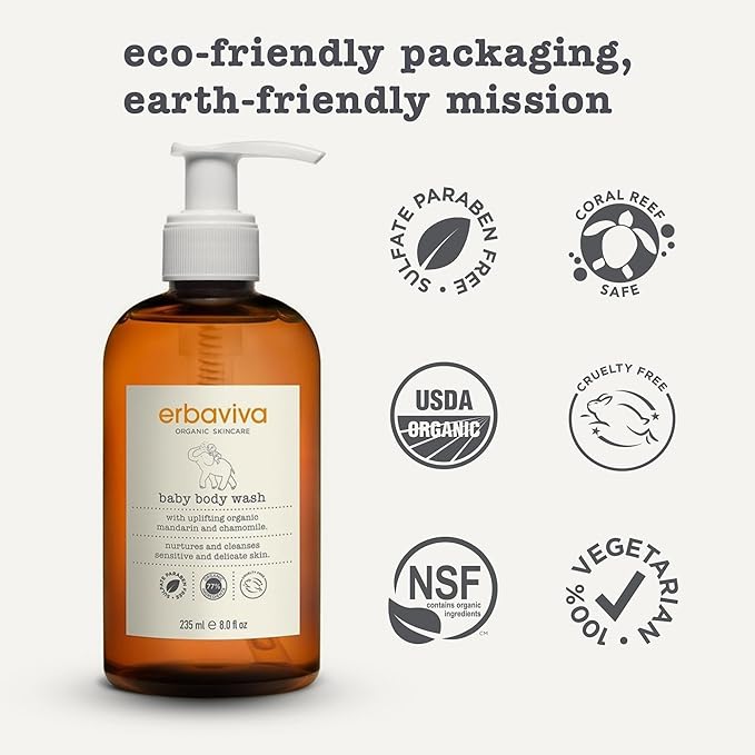 erbaviva Baby Body Wash 8 fl Oz