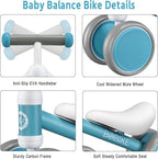 Baby Balance Bike Toys for 12-36 Months Kids Toy Boy and Girls Gifts Toddler Best First Birthday Gift Children Walker No Pedal Infant 4 Wheels Bicycle (Classic, Light Blue)