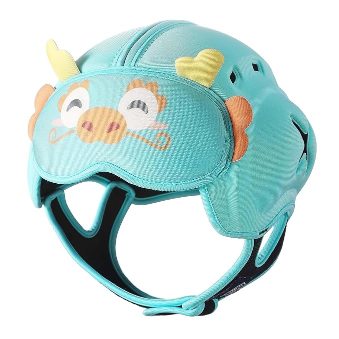 MamboBaby Safety Helmet for Crawling & Walking - Ultra Lightweight Adjustable Infant Head Protector 10-24 Months, Breathable Anti-Collision Soft Helmet with Secure Fit Design