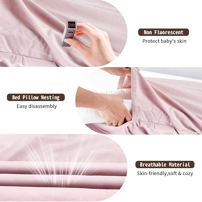 Baby Lounger for Newborns, Baby Nest & Floor Cushion, Soft Cotton, Portable Diaper Changing Pads for Boys & Girls 0-12 Months(Pink)