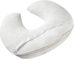 Nursing Pillow, Plus Size Breastfeeding Pillow Original Support for Baby Boys Girls Breastfeeding Essentials, with Removable Soft Cotton Cover (Light Grey, Standard (23.62*18.11*5.91 Inches))