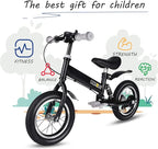 Balance Bike 2 in 1,The Dual Use of a Kids Balance Bike and Kids Bike,12 14 Inches for 2-6 Years Old,with Shock Absorbers, Fenders, Pedals, Auxiliary Wheels