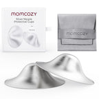 Momcozy 999 Silver Nursing Cups, Hole-Free Design, 999 Silver Nipple Shields, Breastfeeding Essentials, Silver Nipple Shields for Breastfeeding Newborns, Metal Nipple Shields, XL Size