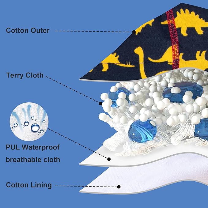 BIG ELEPHANT 10-Packs Training Underwear Absorbent Toddler Potty Trained Pants for Boys and Girls, 12 Months - 9 Years