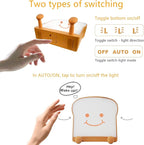 QANYI Toast Bread Night Light,Soft LED Toast Lamp with Cute Face Always Smile,Bedroom Table Lamps Graduation Gifts Ideas for Teen Girls 10 11 12 13 14 Year Old Girls
