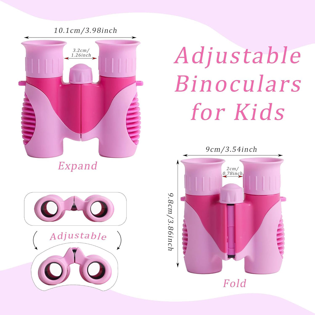 Scotamalone Binoculars for Kids Shockproof Toys Gifts for Age 3-12 Years Old Boys Girls Bird Watching Outside Play Hiking Camping Educational Learning