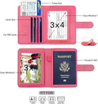 Melsbrinna Rfid Passport Holder for Travel women/Men, Cute Passport Wallet Rfid Blocking Card Slots, Rfid Passport Cover/CaseTravel Wallet, Passport Book Holder (1, Pink1)
