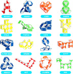21 Pack 24 Blocks Magic Snake Cube Fidget Toy,Mini Twist Puzzle Toys for Kids Teens Birthday, Party Favours, Carnival Prizes,Classroom Rewards,Party Supplies (S3)