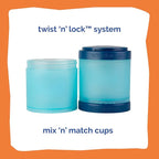 Whiskware Disney Pixar Stackable Snack Containers for Kids, 3 Stackable Snack Cups for School and Travel, Finding Nemo with Nemo and Dory