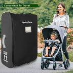 Stroller Travel Bag Compatible with UPPAbaby Vista, Vista V2, Cruz V2,Uppa-baby Bag With Wheels,Dual Handles,Luggage Tag for Airplane Flight Travel
