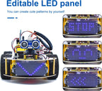 KEYESTUDIO Smart Car Robot,4WD Programmable DIY Starter Kit for Arduino for Uno R3,Electronics Programming Project/STEM Educational/Science Coding Kit for Teens Adults,15+