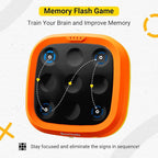 4-in-1 Handheld Tic Tac Toe Game Portable Electronic Board Games for Kids & Adults, Travel Fun & Memory Growth Gift, Orange