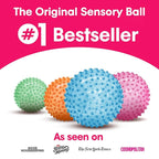 Edushape Original Sensory Ball - 7" Deflated with Pump, Transparent Blue, Enhances Gross Motor Skills for Kids 6 Months & Up