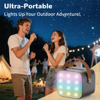 Mini Karaoke Machine for Kids Teen Adults - Toddler Toys Birthday Gift for Kids Girls Ages 3-12, Portable Bluetooth Speaker Set with 2 Wireless Microphones fits Family Fun Indoor Party Camping, Black