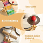 Kids Drum Set for Toddlers - 7 in 1 Montessori Kids Musical Instruments Preschool Educational Toys, Xylophone Tambourine Birthday Gifts for Boys and Girls, Drum Set for Toddlers 3-5