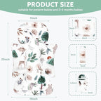 Infant Car Seat Insert and Strap Covers, Very Soft Car Seat Head Support Baby Girl Boy, Reversible Newborn Carseat Insert Cushion Fits for Stroller, Baby Swing, Bouncer (White Animals)