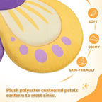 Flower Baby Bath Pad for Infant Bathtub Sink Flower Mat Tub Little Lotus - Petal Soft Supports Lounger Newborn Bathing Insert Seat Baby Essentials, Bees