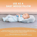 Chilling Home Portable Pregnancy Pillow Memory Foam – Maternity Body Pillow for Sleeping- Multifunctional Pregnancy Wedge Pillow for Back, Belly, Pain Relief, Ideal for Pregnant Women,Travel,Grey