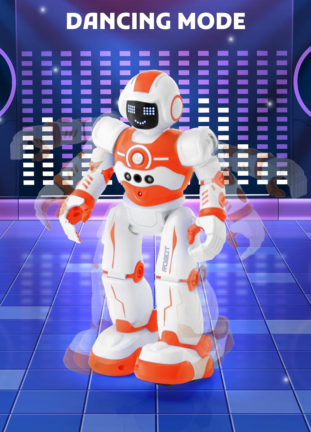 Robot Toys for Kids,Programmable Remote Control Smart Walking Dancing Robot Toy with Gesture & Sensing for Age 4 5 6 7 8 9 10 Year Old Boys for Birthday Present,Orange