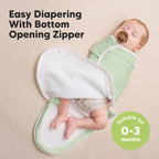 Baby Swaddle Sleep Sacks with Zipper - 3-Pack Swaddles for Newborns 0-3 Months, Infant, Baby Girls, Boys, Soft & Durable Newborn Sleep Sack, Easy Diaper Change Swaddling Blanket (Bunnies)