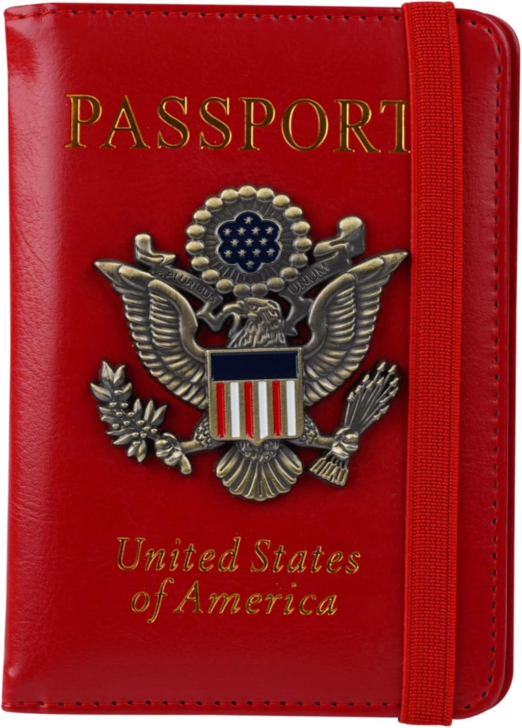 Passport Holder Cover Travel Wallet RFID Blocking Wallets Family Passport Organization Personalized Wallet Case for Men and Women Travel Must Haves (Red)