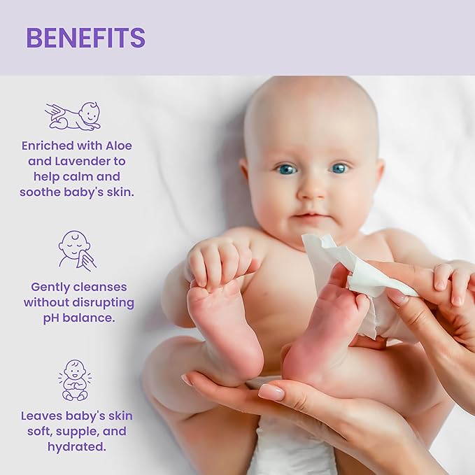 Himalaya Soothing Baby Calming Wipes for Soft, Clean, and Sensitive Skin, 72 wipes, 6 pack