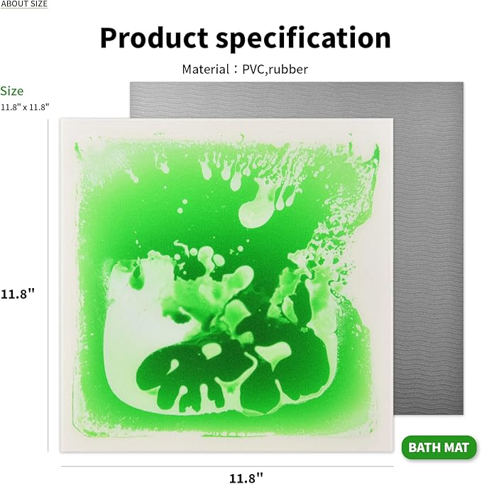 LONGKING 9 Pack 12" X 12" Sensory Tiles for Activity Play Centers for Children, Sensory Floor Tiles, Liquid Floor Tiles, Autism Sensory Poducts