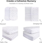 Ely’s & Co. Crib Sheets, Baby Boy Fitted Crib Mattress Sheet Set, 2 Pack, 100% Jersey Knit Cotton, Infant and Toddler Nursery Bedding, 28” x 52” Dragonflies + Stripes Collection