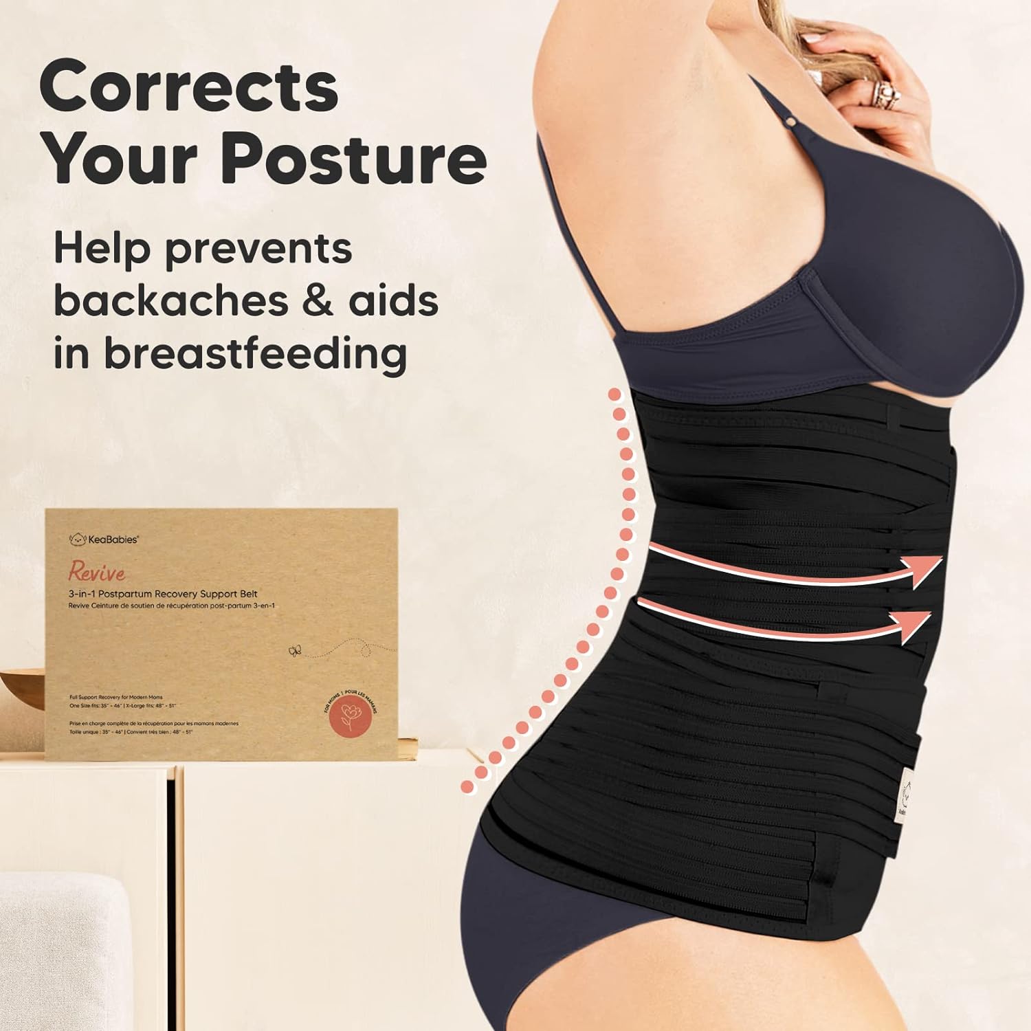 3 in 1 Postpartum Belly Support Recovery Wrap – Postpartum Belly Band, After Birth Brace, Slimming Girdles, Body Shaper Waist Shapewear, Post Surgery Pregnancy Belly Support Band(Midnight Black, 2XL)