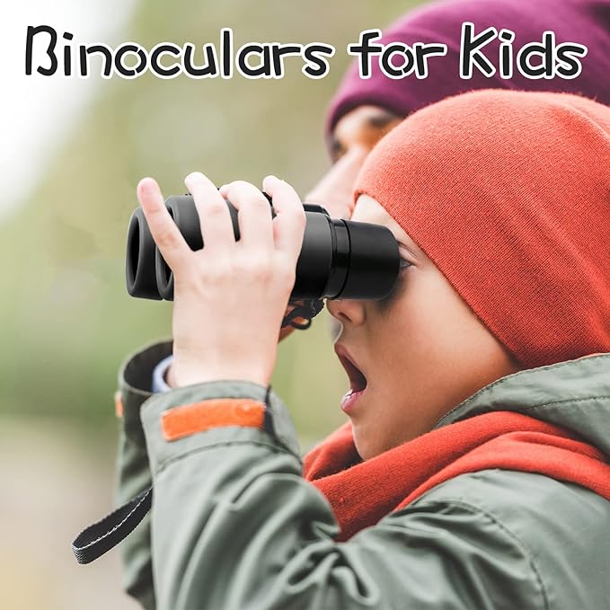 Scotamalone Kids Toy Binoculars Shock Proof for Age 3-12 Years Old Boys Girls Bird Watching Educational Learning Hunting Hiking Birthday Presents