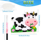 WERNNSAI Dairy Cow Piñata - Farm Animal Party Game Cow Pinata for Girls Birthday Party Decorations Kids Happy Party Favor Supplies with Bat Blindfold, Farm Theme Candy Toys Filler