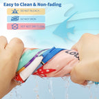 BARMACO Baby Soft Books, Touch and Feel Crinkle Cloth Books for Babies, Infants & Toddlers, Learning Toys Gifts for Boys & Girls, Early Development Interactive Sensory Toys, Ocean Animal Tails Books