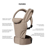 Bumpsuit Baby Carrier for Men Women Newborn to Toddler (7-45 lbs), Ergonomic Face-in & Face-Out Quilted Shell Baby Wearing Carrier with Pockets and Padded Cross Over Back Straps