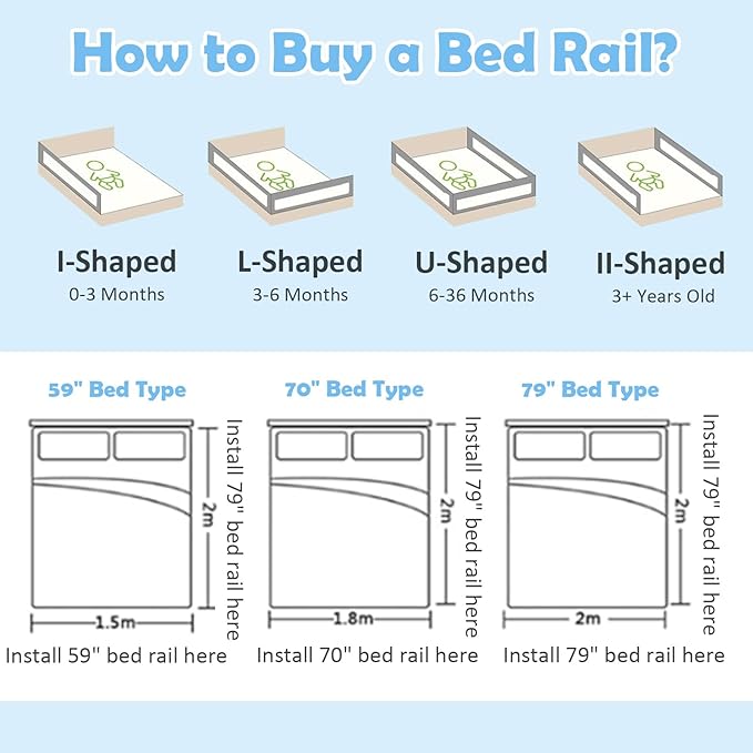 BABY JOY Bed Rail for Toddlers, 59" Vertical Lifting Extra Long Infants Safety Bed Side Rails with Double Lock, Foldable Baby Bed Rail Guard for Twin Double Full Size Queen King Bed Mattress (Gray)