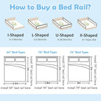 BABY JOY Bed Rail for Toddlers, 79" Vertical Lifting Extra Long Infants Safety Side Rails with Double Lock, Foldable Baby Bed Rail Guard for Twin Double Full Size Queen King Bed Mattress (Gray)