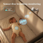 Sense-U Battery Baby Monitor Smart Security Camera, Indoor/Outdoor Use, AI Breathing Detection, 1080p Video Monitor, Weatherproof Wireless Camera, 2-Way Audio, No Monthly Fee