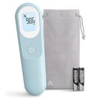 Greater Goods No-Touch Infrared Digital Thermometer for Adults, Kids, and Babies, Forehead Thermometer with Ergonomic Grip, Fever Alarm, Powder Blue