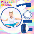 Shappy 6 Pcs Exercise Hoop Detachable Adjustable Plastic Toy Playground Toys Colored Hoop Circles for Teens Games Gymnastics Dog Agility Equipment Party Decor