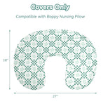 Pea Pod Minky Nursing Pillow Cover 2 Pack, Removable Nursing Cover for Breastfeeding Pillows, Soft and Comfortable Pillow Slipcover for Baby Girls Boys Newborn, Green& Checkered